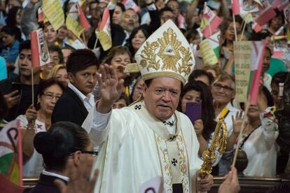 Norberto Rivera en la misa del domingo.