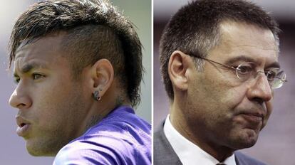 Neymar y Bartomeu.