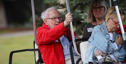 Warren Buffett, CEO de Berkshire Hathaway, en Sun Valley (Idaho, EE UU), en julio pasado.