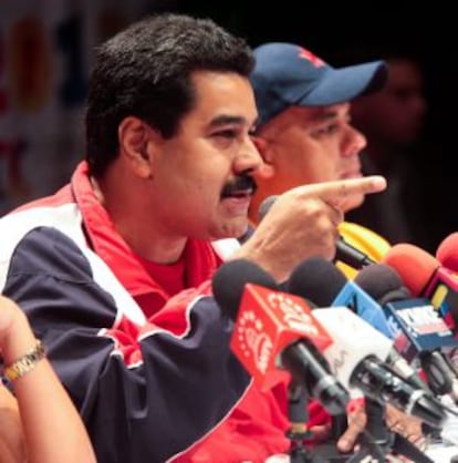 El vicepresidente de Venezuela, Nicolás Maduro, en una rueda de prensa en Caracas, el pasado 16 de diciembre.