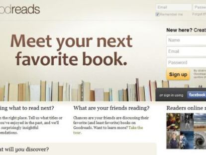 Portada de Goodreads, la última adquisición de Amazon.