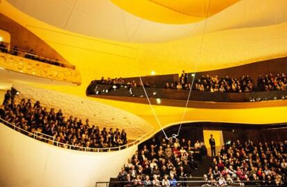 Gran sala de la Filarmónica de París.