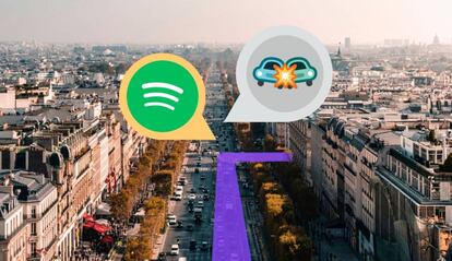 Spotify en Waze