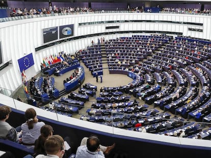 Vista general del Parlamento Europeo en Bruselas.