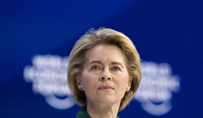 La presidenta de la Comisión Europea, Ursula von der Leyen, el pasado día 22 en Davos.
