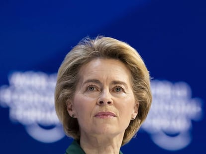 La presidenta de la Comisión Europea, Ursula von der Leyen, el pasado día 22 en Davos. 