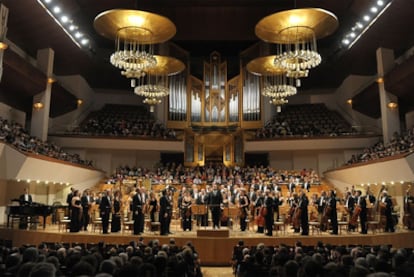 La Orquesta Nacional de España, en una actuación en el Auditorio Nacional de Música.