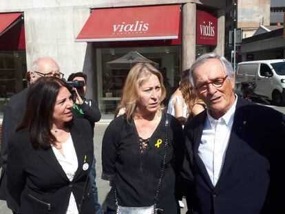 La candidata de las primarias del PDeCAT en Barcelona Neus Munté y el exalcalde de Barcelona Xavier Trias