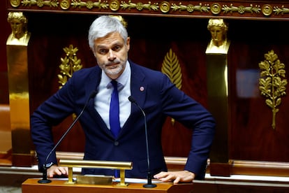 El diputado Laurent Wauquiez, en la Asamblea Nacional francesa este martes.