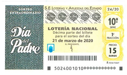 Sorteo Extraordinario del Día del Padre de la Lotería Nacional