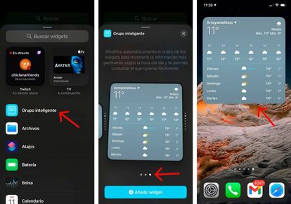 'Widget inteligente' de iOS 14 para iPhone.