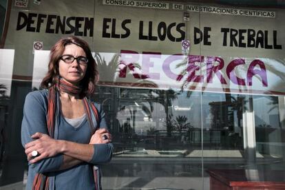 Elena Casacoberta en el Instituto Ciencias del Mar en Barcelona.