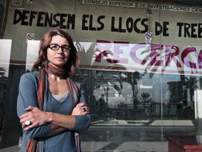Elena Casacoberta en el Instituto Ciencias del Mar en Barcelona.