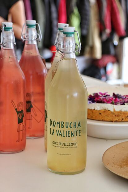 Kombucha La Valiente en formato botella de un litro, en una imagen proporcionada por la marca.
