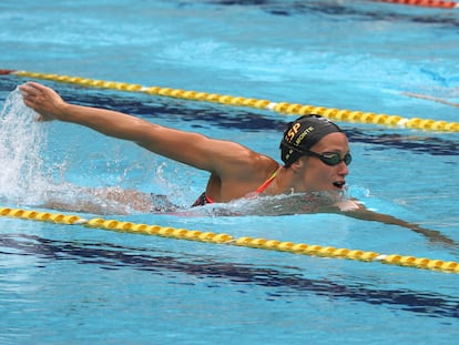 Mireia Belmonte, durante un entrenamiento.