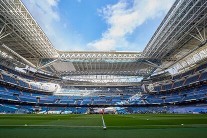 Imagen del interior del nuevo estadio Santiago Bernabéu, en Madrid.