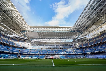 Imagen del interior del nuevo estadio Santiago Bernabéu, en Madrid.