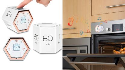 Este modelo de reloj de cocina puede usarse hasta con seis temporizadores diferentes.