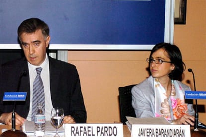 El director de la Fundación BBVA, Rafael Pardo, en la presentación del estudio sobre capital social.