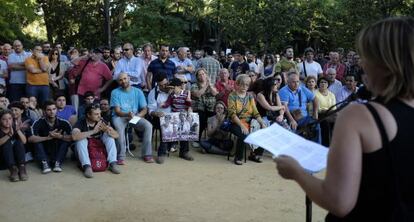 Asamblea de Podemos celebrada en el Parque María Luisa de Sevilla.