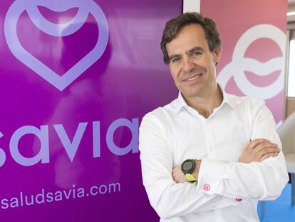 Pedro Díaz Yuste, CEO de Savia, presentando la plataforma de salud de MAPFRE.