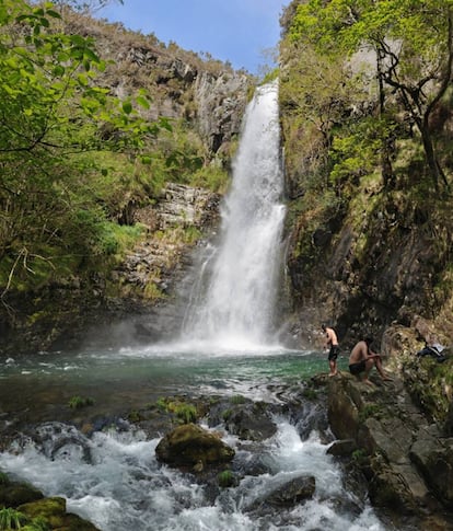 La cascada del Cioyo está considerada como una de las más bellas de Asturias