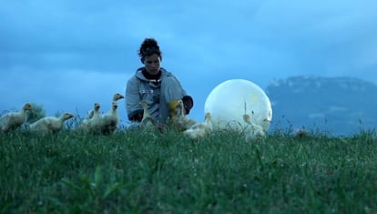 Imagen del vídeo de Agnes Meyer-Brandis, 'Moon goose analogue'.