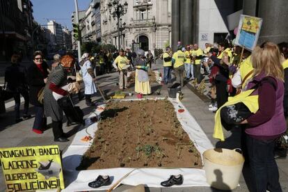 Protesta de preferentistas en Vigo 