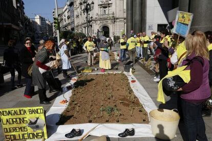 Protesta de preferentistas en Vigo