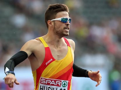 Husillos, en una de las series de los 400m de los Europeos de Atletismo de Berlín.