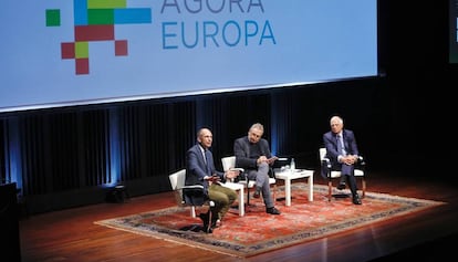 Enrico Letta y Josep Borrell, durante el encuentro en Barcelona.