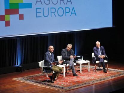 Enrico Letta y Josep Borrell, durante el encuentro en Barcelona.