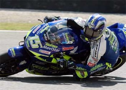 El motociclista español, durante la sesión de entrenamiento en el circuito de Mugello.