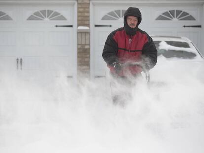 Escena invernal en Canadá. 