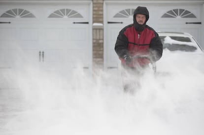 Escena invernal en Canadá. 