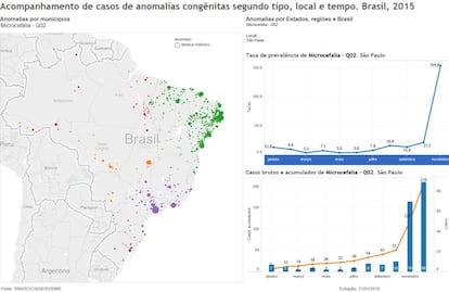 Dados de microcefalia em S&atilde;o Paulo registrados no SINASC.