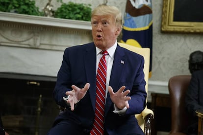El presidente Donald Trump durante una reunión en la Casa Blanca.