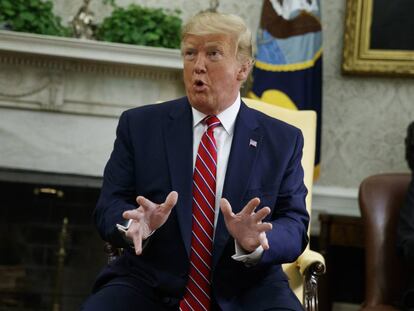 El presidente Donald Trump durante una reunión en la Casa Blanca. 