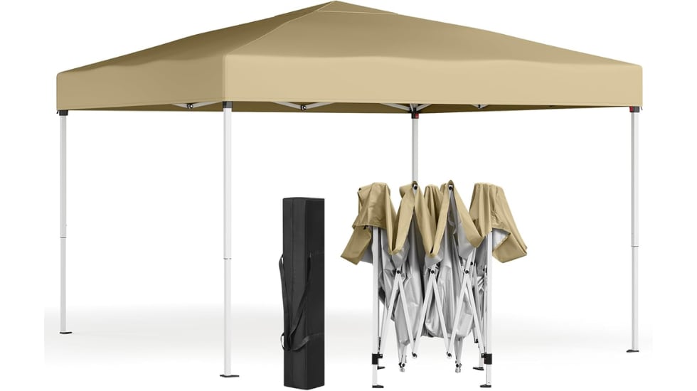 Este cenador mide 3 x 3 metros y tiene una altura regulable en tres posiciones.