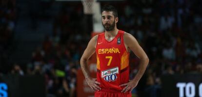 Navarro durante el partido ante Francia.