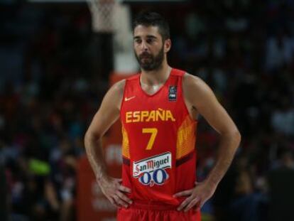 Navarro durante el partido ante Francia.