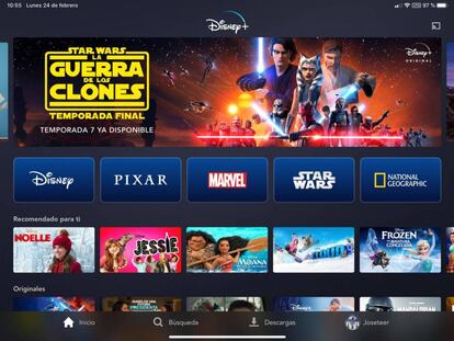 Disney+ en el iPad.