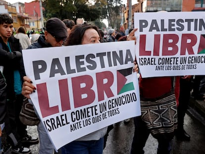 Una manifestación en apoyo a Palestina, en Bogotá (Colombia), el pasado 17 de octubre.