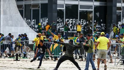 Un momento del asalto al palacio presidencial de Planalto, en Brasilia el pasado 8 de enero.