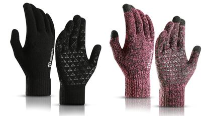 Estos guantes táctiles para el móvil se venden en varias tallas y colores en Amazon.