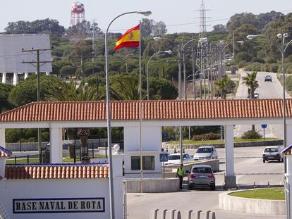 Entrada de la base naval de Rota.
