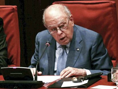 Jordi Pujol, en la seva compareixença al Parlament