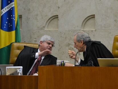 Janot e Lewandowski, no STF em outubro do ano passado.