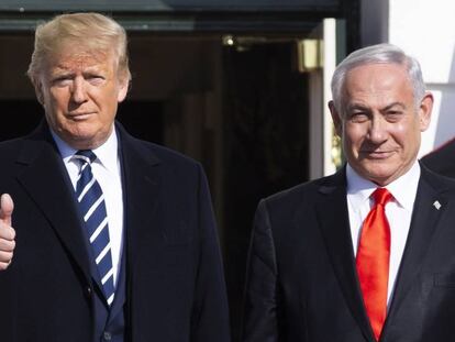 Trump y Netanyahu, este lunes en la Casa Blanca. 