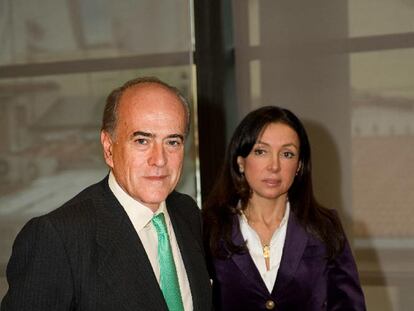 El presidente, Baldomero Falcones, y la mayor accionista, Esther Koplowitz, de FCC.